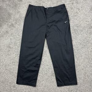 Nike Life Unlined Cotton Chino Pants Black DX6027-010 Men Size 40x32